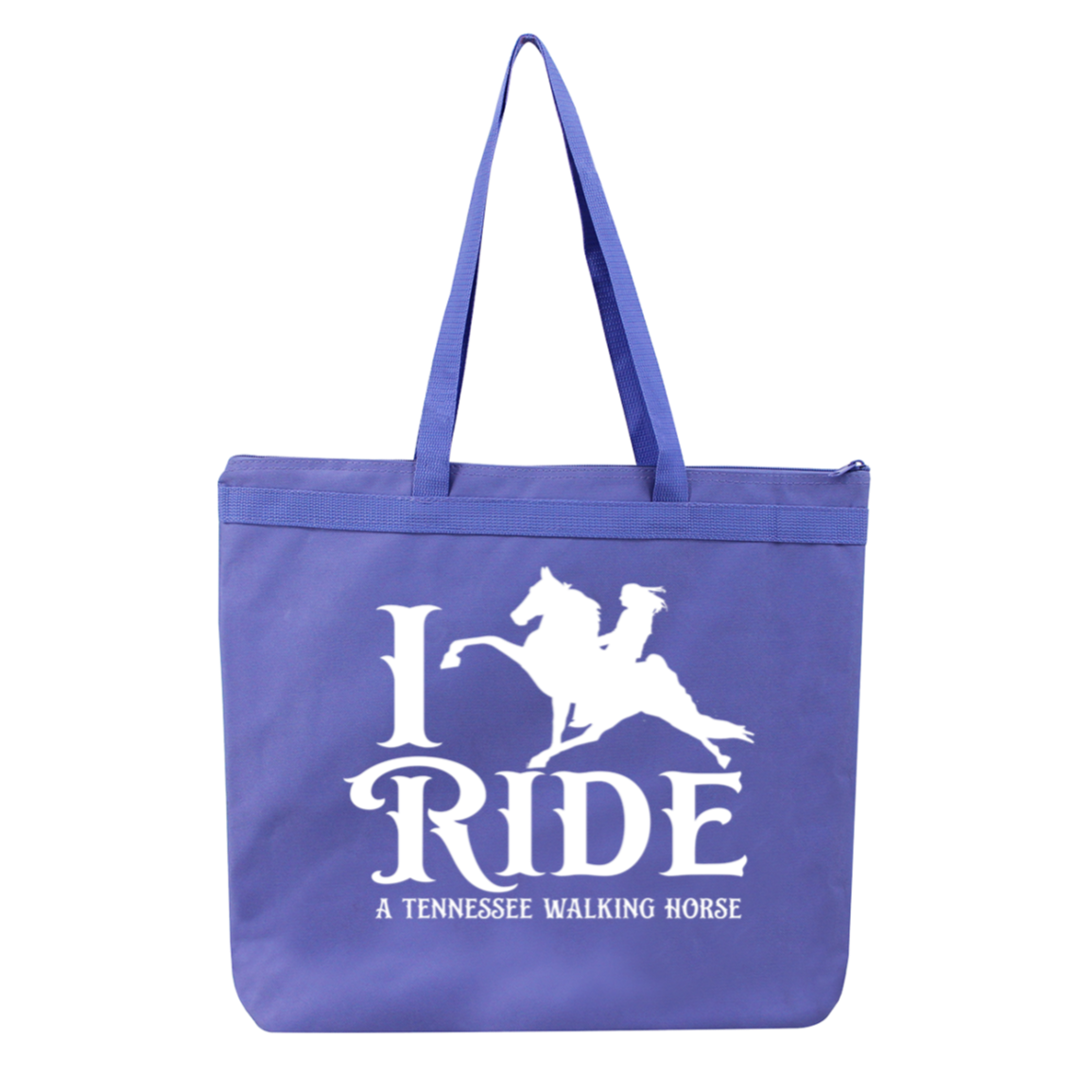 I RIDE A WALKING HORSE B (WHITE) 8802 Liberty Bags Melody Large Tote