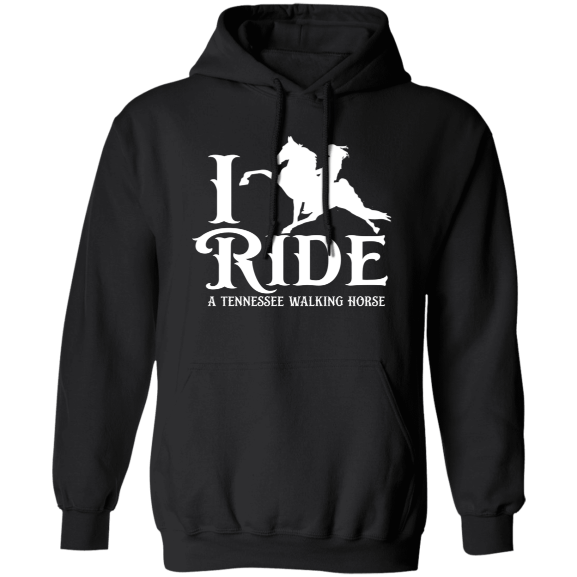 I RIDE A WALKING HORSE B (WHITE) G185 Gildan Pullover Hoodie