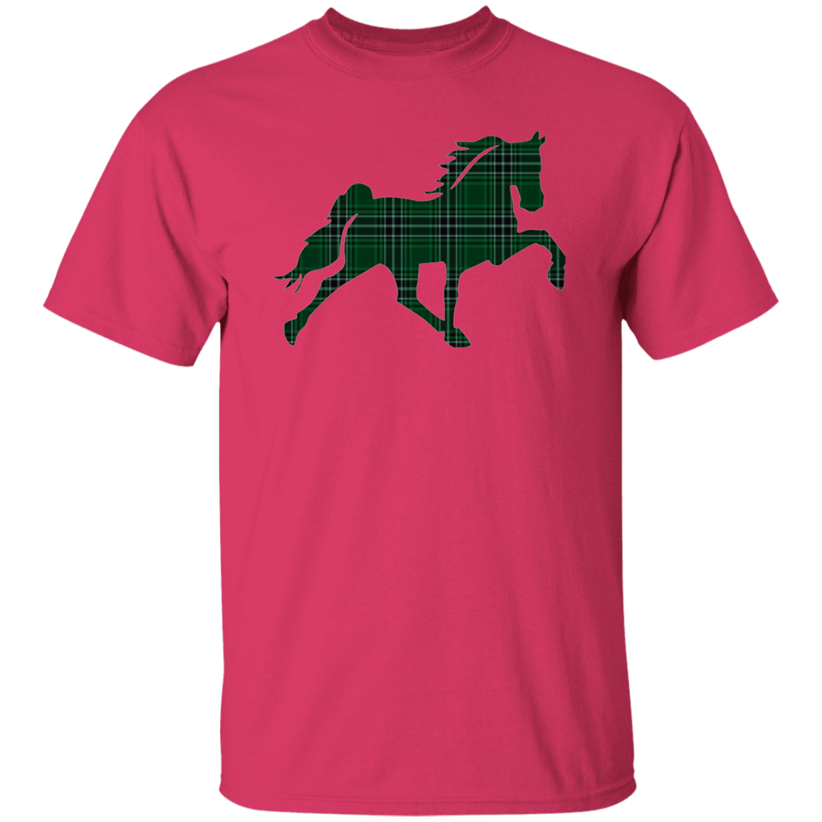 TENNESSEE WALKING HORSE DESIGN 3 JMD (GREEN PLAID) G500 5.3 oz. T-Shirt