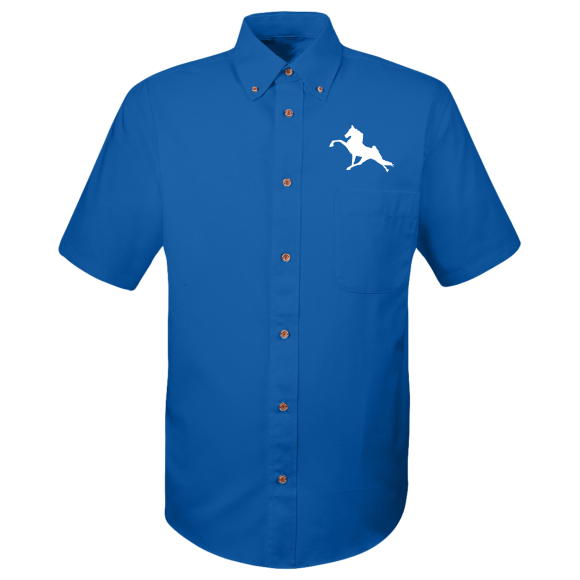 Tennessee Walking Horse Performance (WHITE) M500S Harriton Mens Easy Blend Short Sleeve Twill Shirt