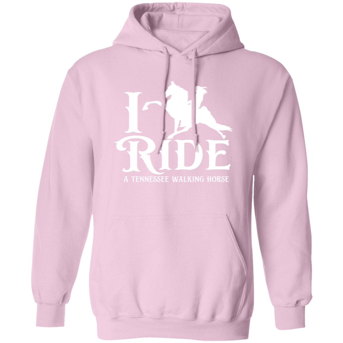 I RIDE A WALKING HORSE B (WHITE) G185 Gildan Pullover Hoodie