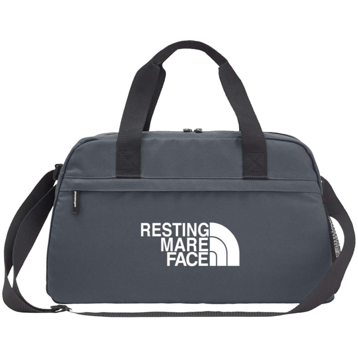 RESTING MARE FACE (white) CE057 Core 365 Medium Duffel Bag