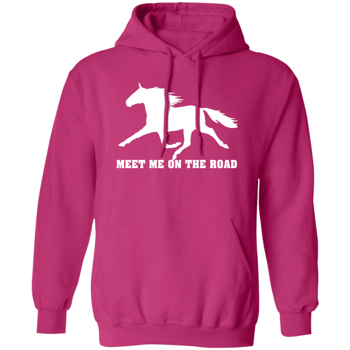 MEET ME ON THE ROAD (WHITE) G185 Gildan Pullover Hoodie