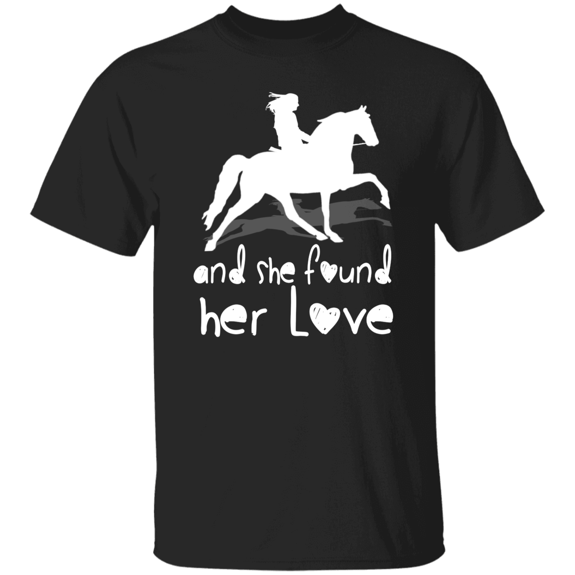 SHE FOUND HER LOVE (TWH pleasure) white art G500 5.3 oz. T-Shirt