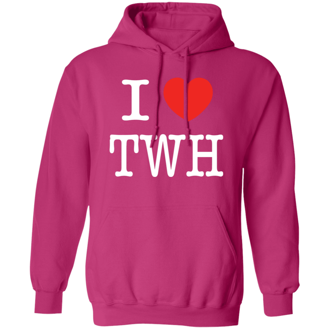 I LOVE TWH WHITE G185 Gildan Pullover Hoodie