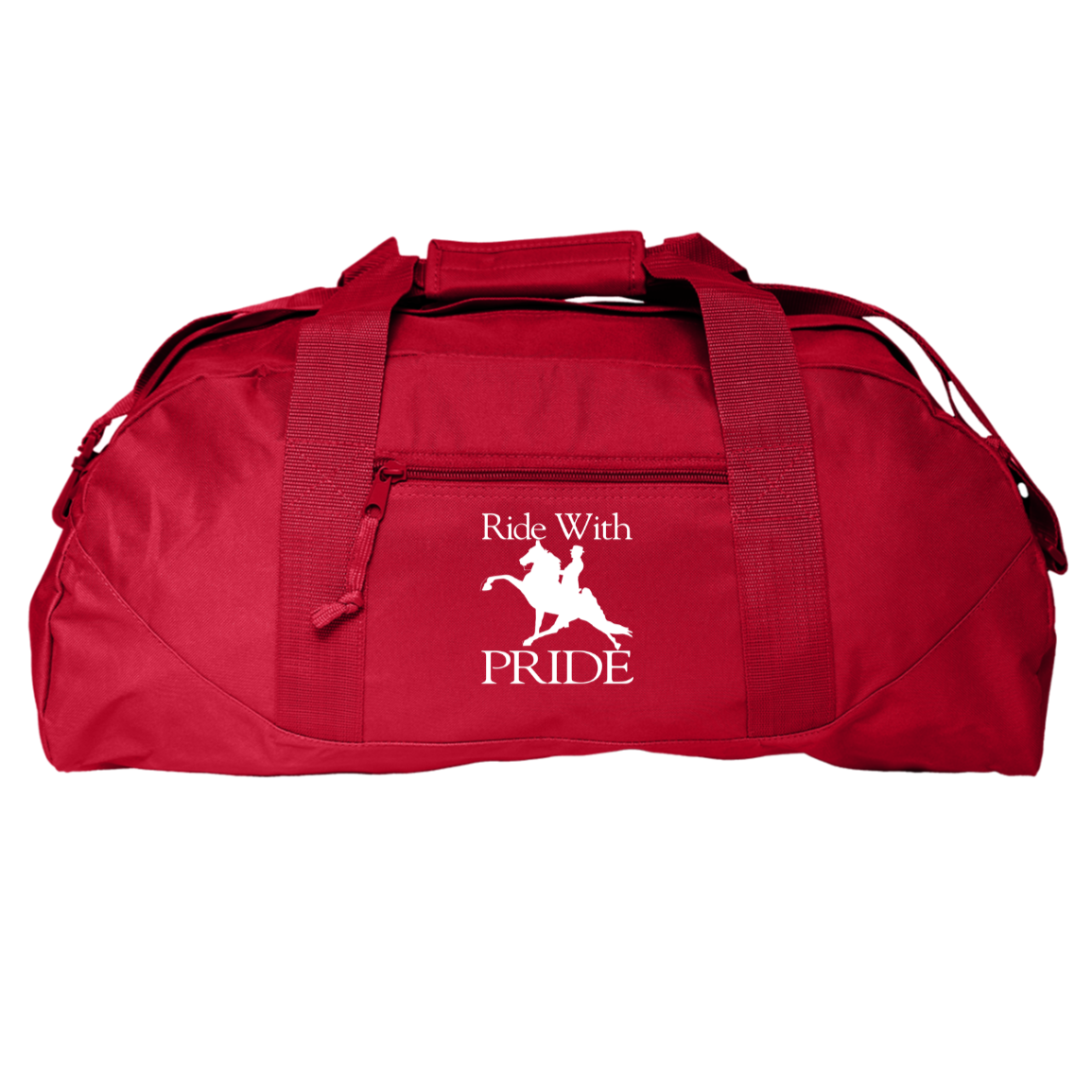 RIDEWITHPRIDEWHITE 8806 Liberty Bags Game Day Large Square Duffel