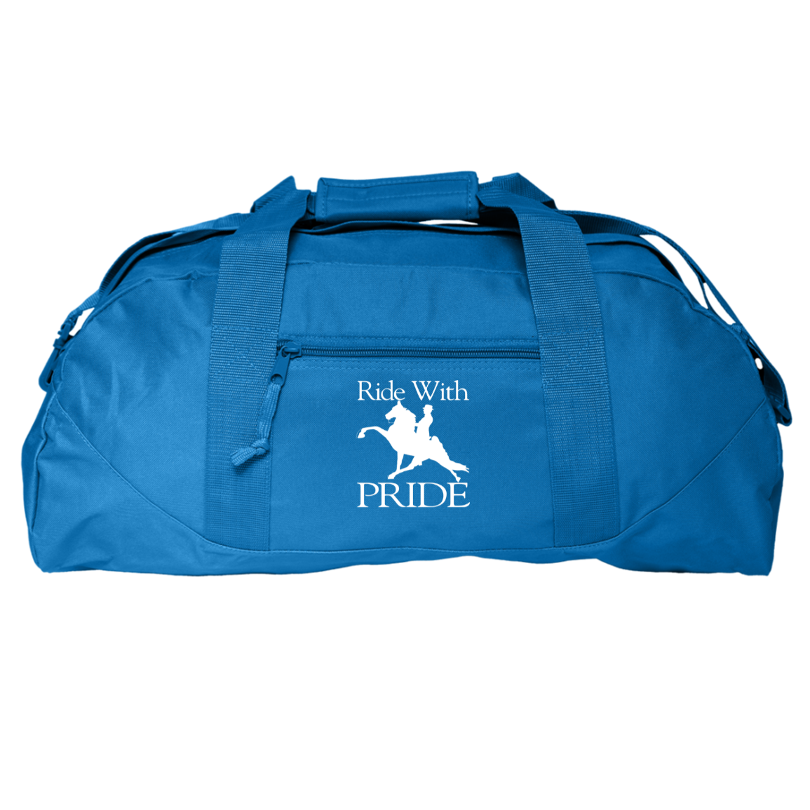 RIDEWITHPRIDEWHITE 8806 Liberty Bags Game Day Large Square Duffel