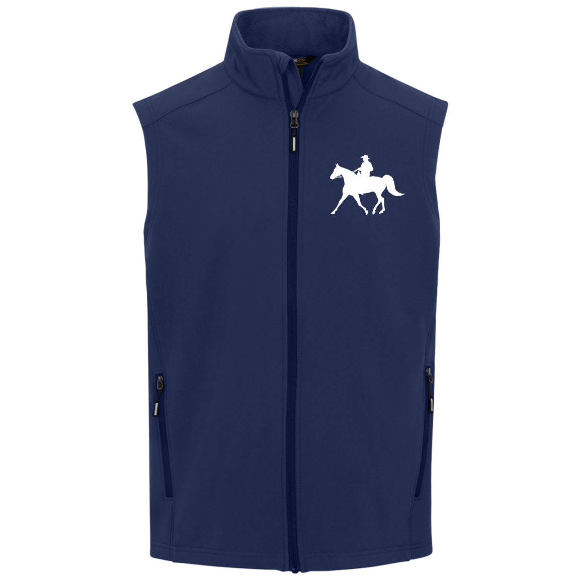 Missouri Fox Trotter WITH MALE RIDER WHITE CE701 Core 365 Mens Cruise Two-Layer Fleece Bonded Soft Shell Vest