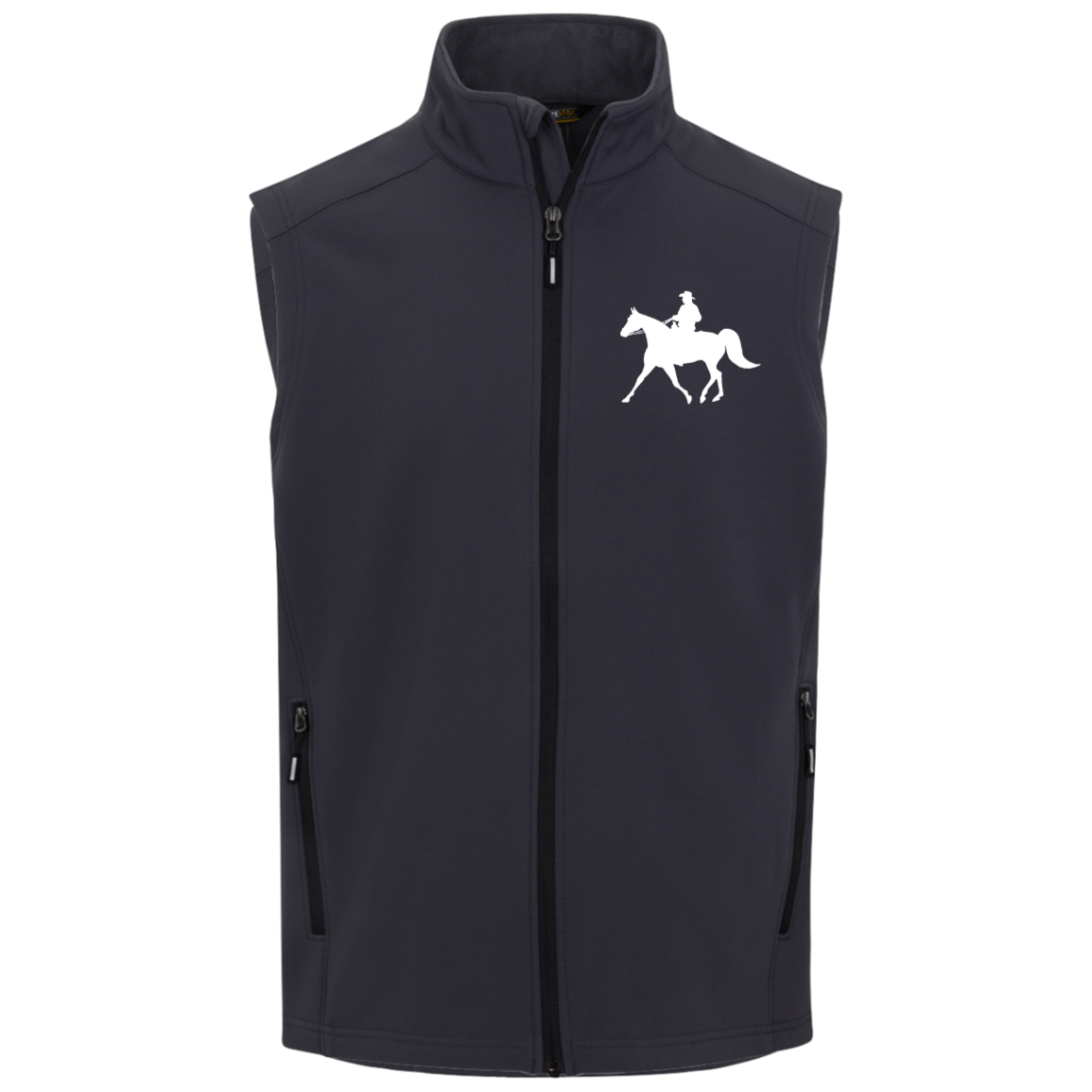 Missouri Fox Trotter WITH MALE RIDER WHITE CE701 Core 365 Mens Cruise Two-Layer Fleece Bonded Soft Shell Vest