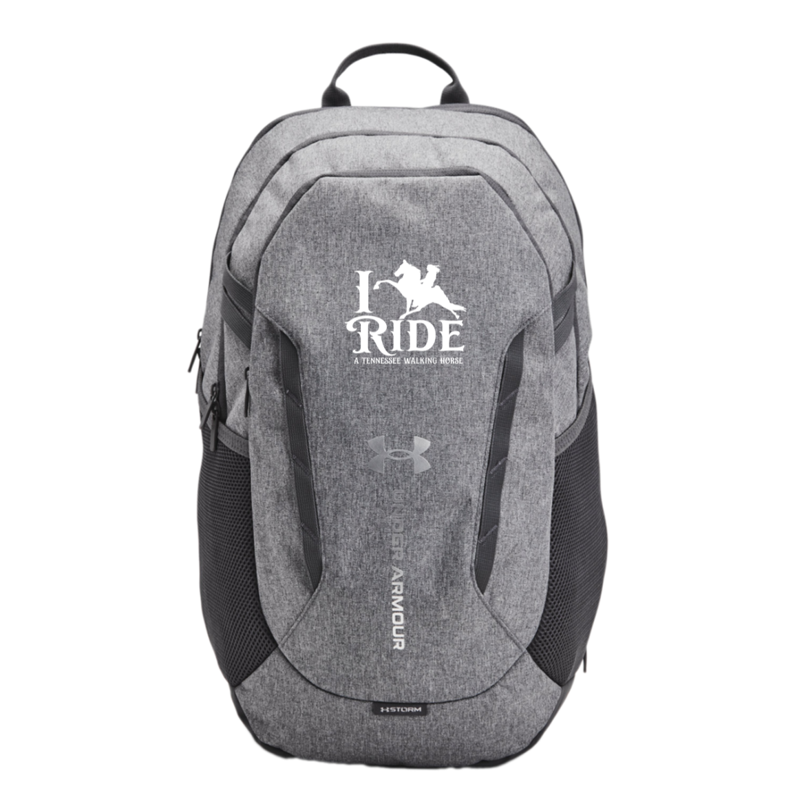 I RIDE A WALKING HORSE B (WHITE) 1384673 Under Armour Hustle 6.0 TEAM Backpack