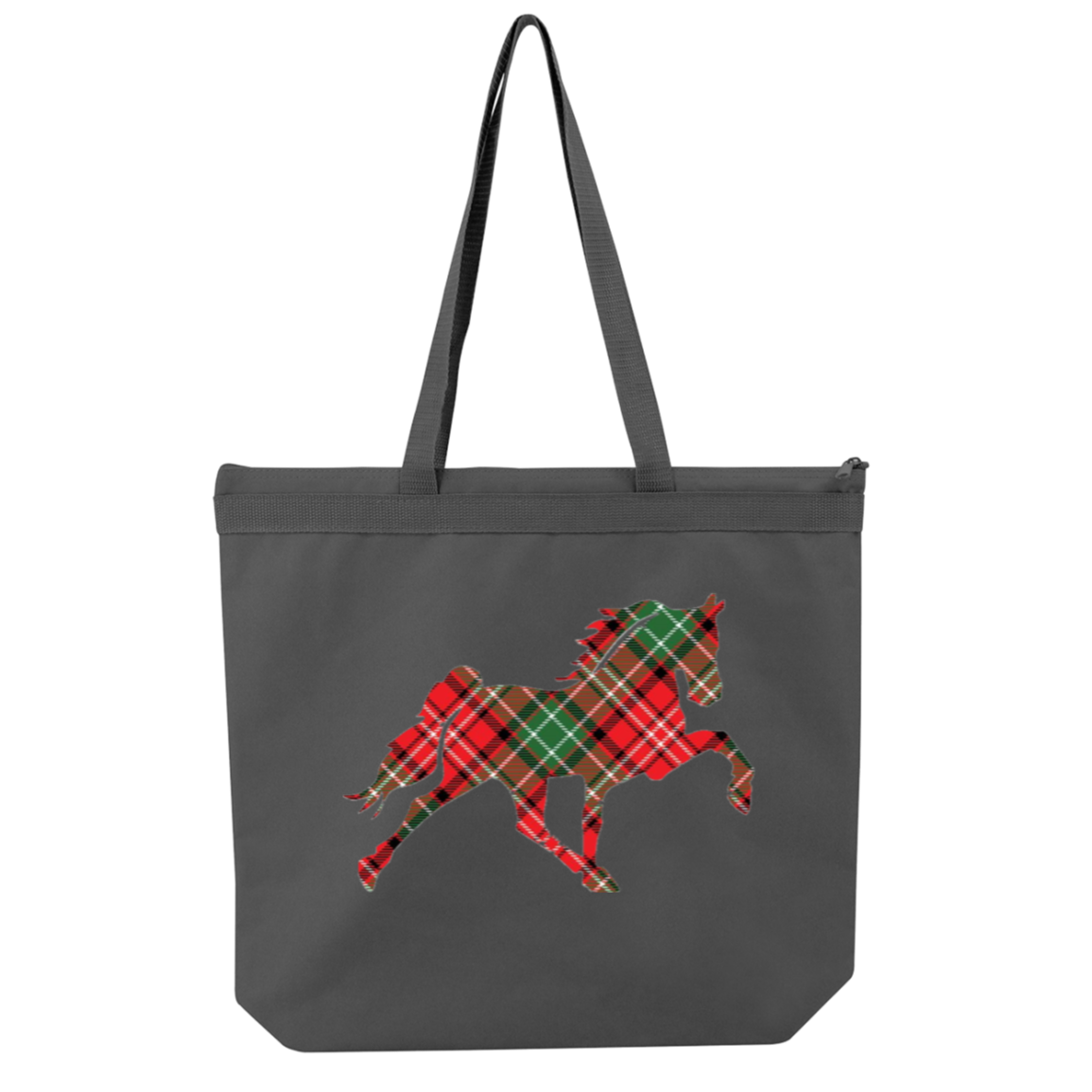 TENNESSEE WALKING HORSE DESIGN 3 JMD (RED PLAID) 8802 Liberty Bags Melody Large Tote