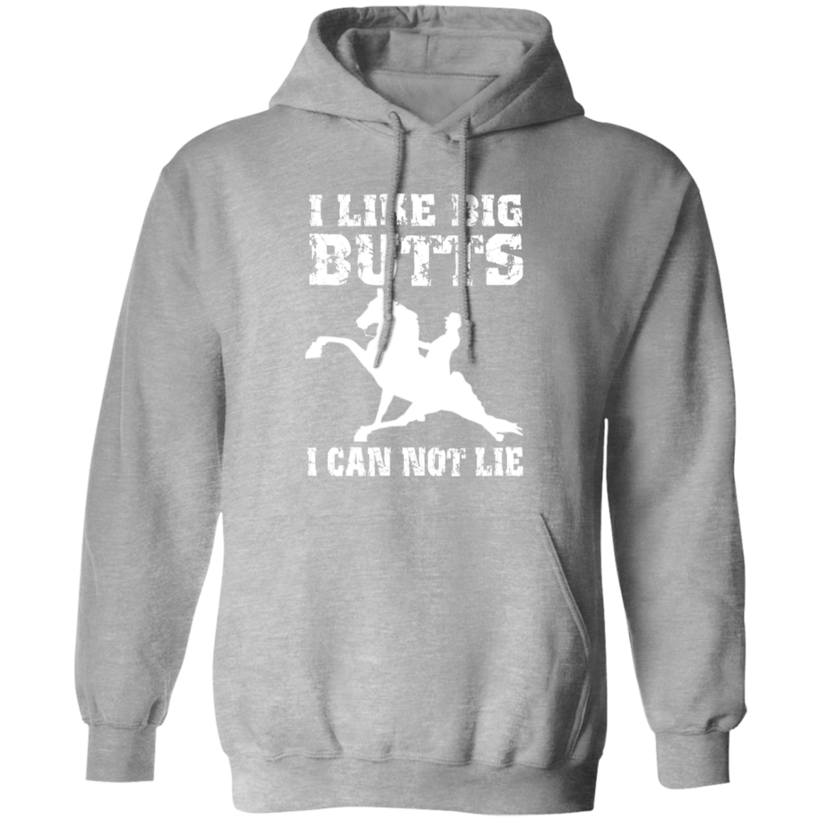 I LIKE BIG BUTTS (wht) G185 Gildan Pullover Hoodie