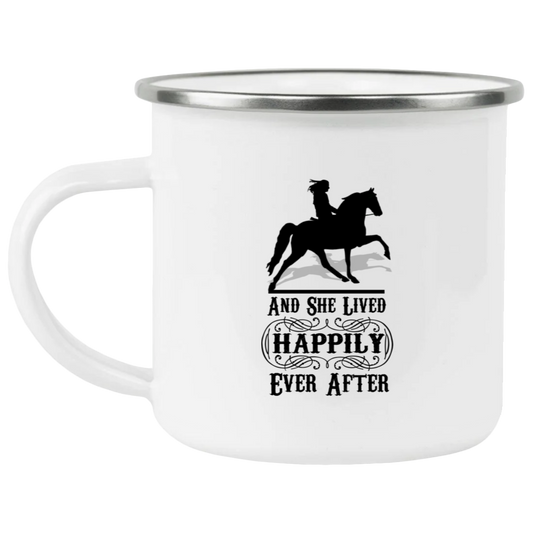 HAPPILY EVER AFTER (TWH Pleasure) Blk 21271 Enamel Camping Mug