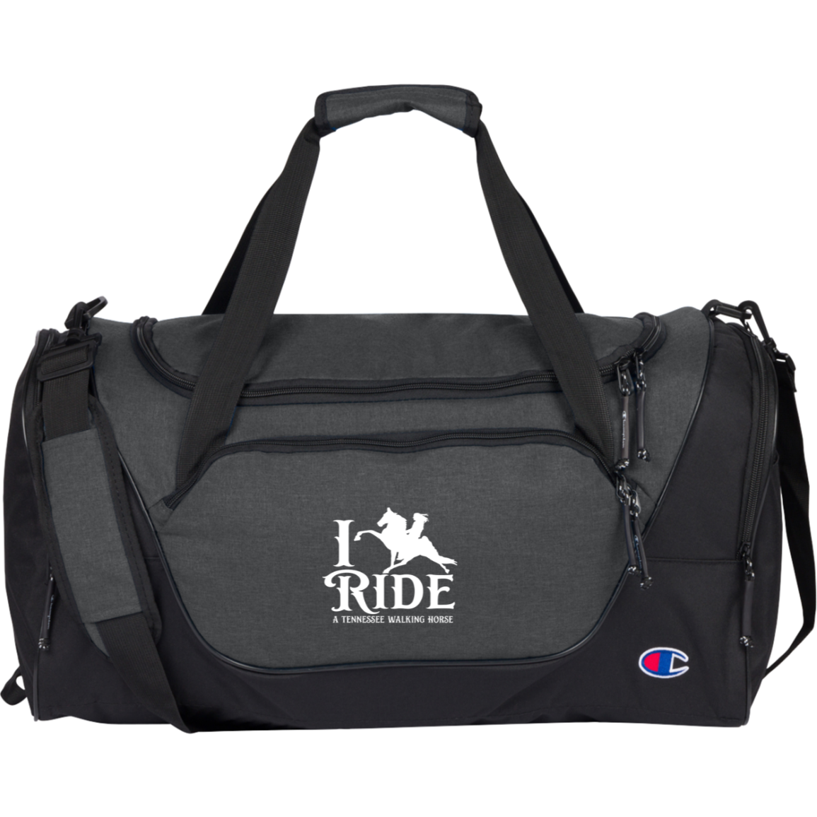 I RIDE A WALKING HORSE B (WHITE) CA1003 Champion Core Duffel