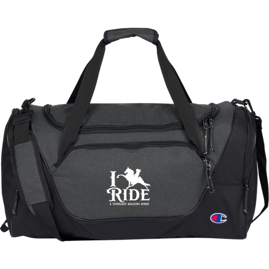 I RIDE A WALKING HORSE B (WHITE) CA1003 Champion Core Duffel