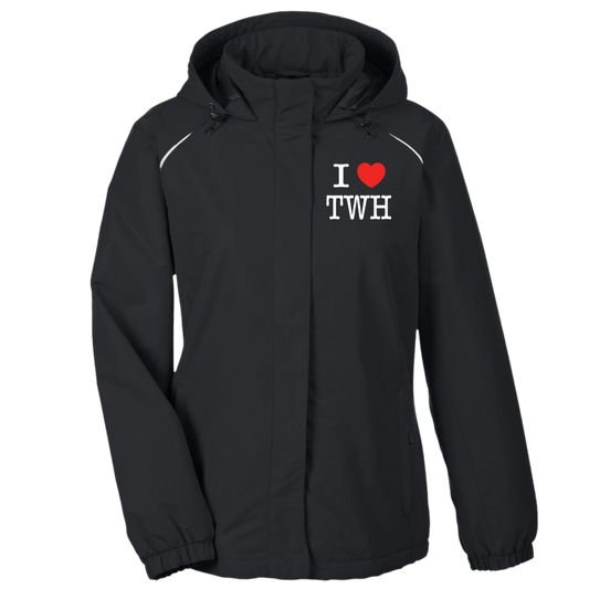 I LOVE TWH WHITE 78224 Core 365 Womens Profile Fleece Lined Jacket