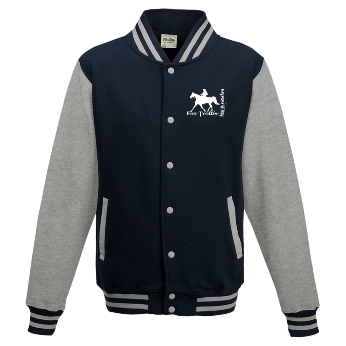 MISSOURI FOX TROTTER (white) 4HORSE JHA043 AWDis Mens Letterman Jacket