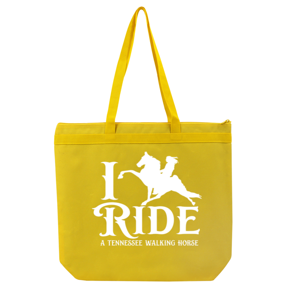 I RIDE A WALKING HORSE B (WHITE) 8802 Liberty Bags Melody Large Tote