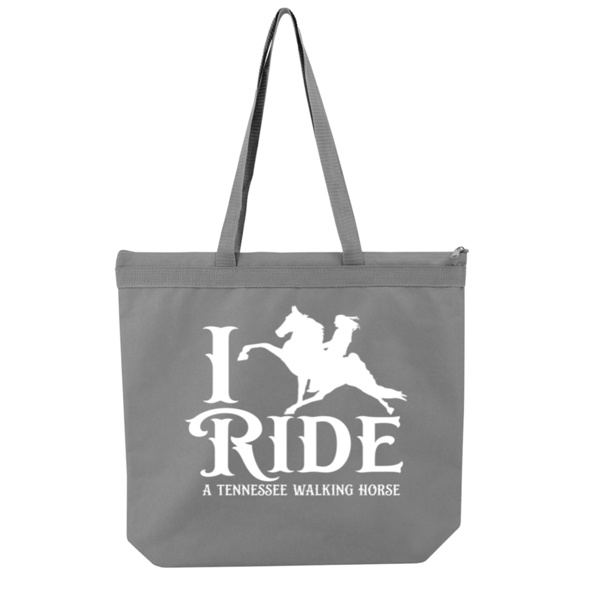 I RIDE A WALKING HORSE B (WHITE) 8802 Liberty Bags Melody Large Tote