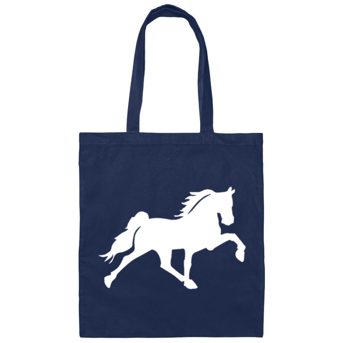 TENNESSEE WALKING HORSE DESIGN 3 JMD (WHITE) BE007 Canvas Tote Bag