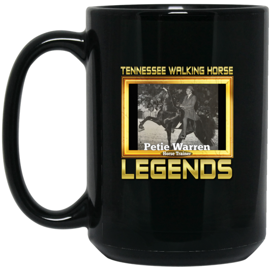 PETIE WARREN (Legends Series) BM15OZ 15oz Black Mug