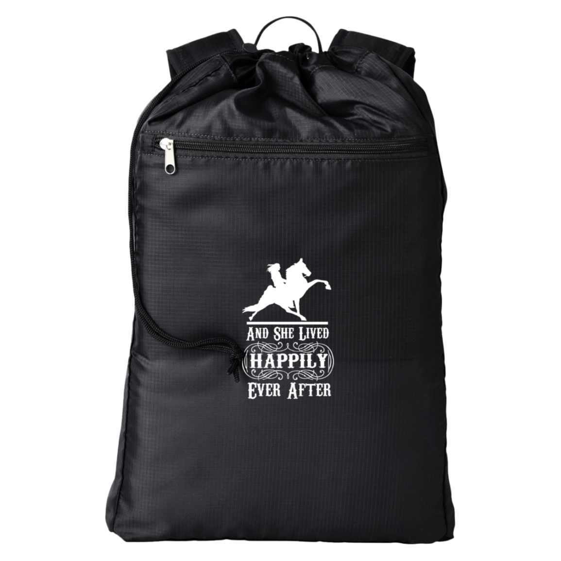 HAPPILY EVER AFTER (TWH Performance) wht BE278 BAGedge Getaway Cinchback Backpack