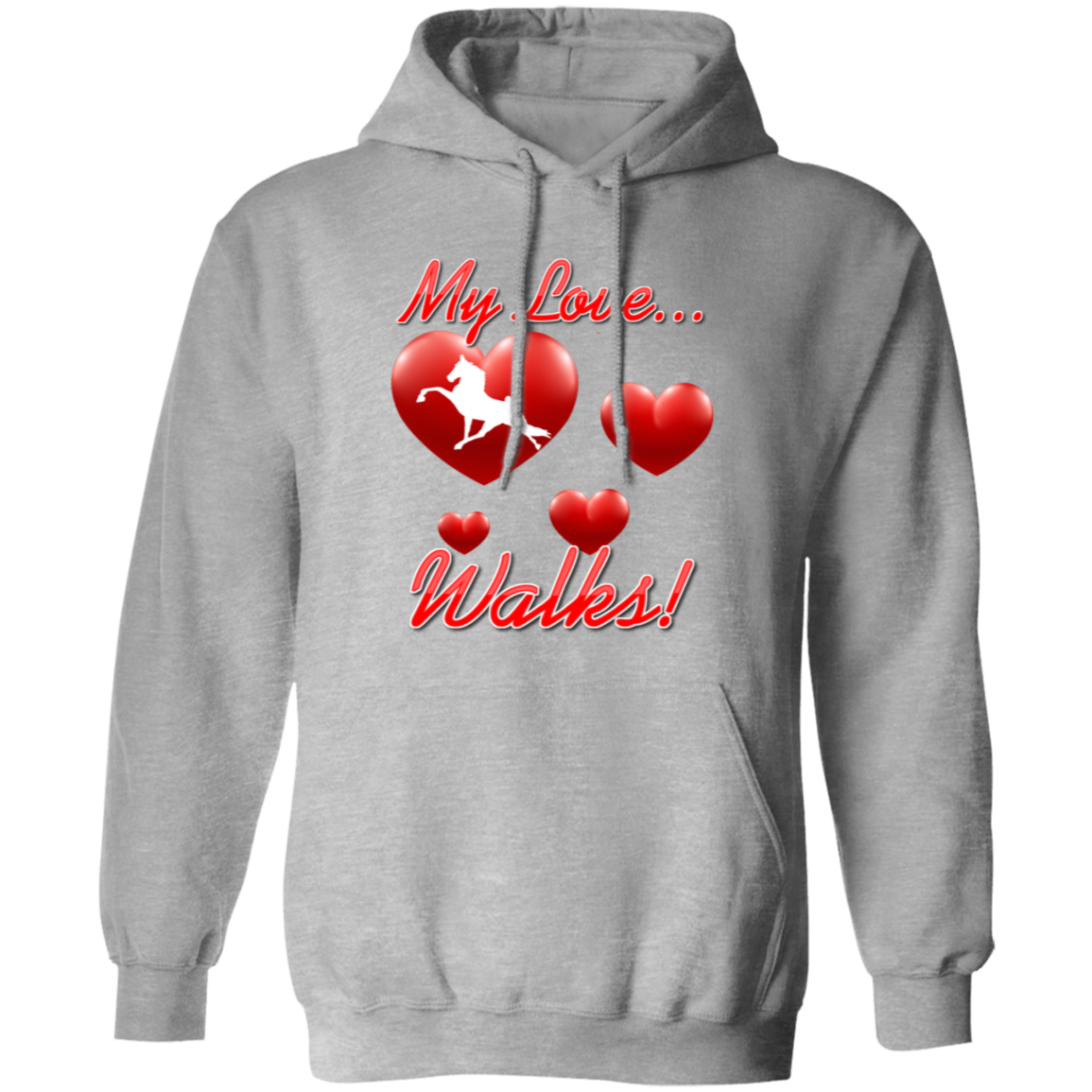 MY LOVE WALKS (Performance) G185 Gildan Pullover Hoodie