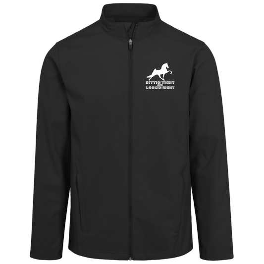 SITTIN TIGHT LOOKIN RIGHT TWH PERFORMANCE(WHITE) TT80 Team 365 Mens Leader Soft Shell Jacket