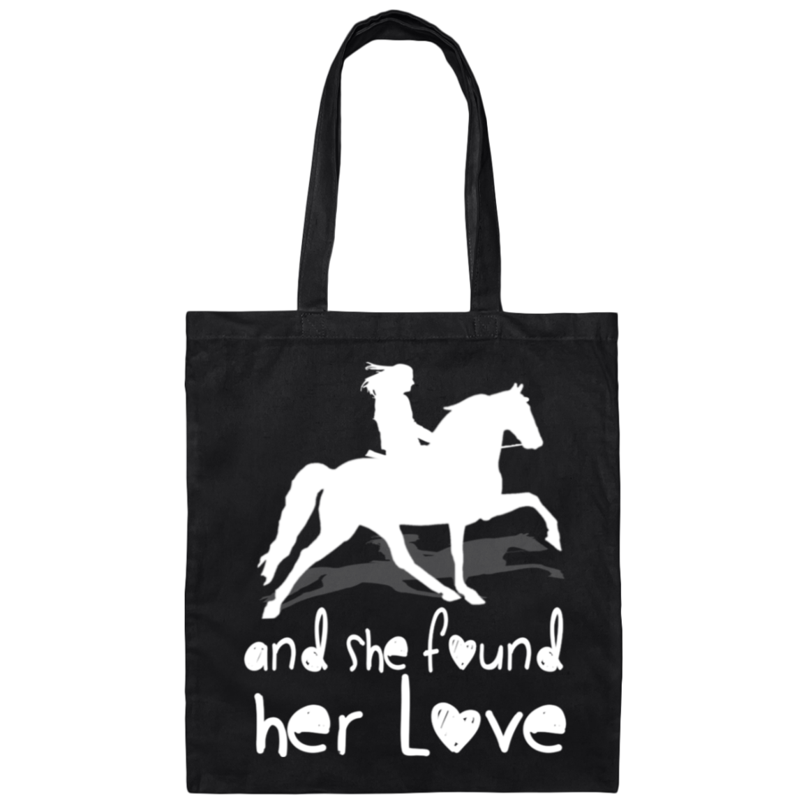 SHE FOUND HER LOVE (TWH pleasure) white art BE007 Canvas Tote Bag