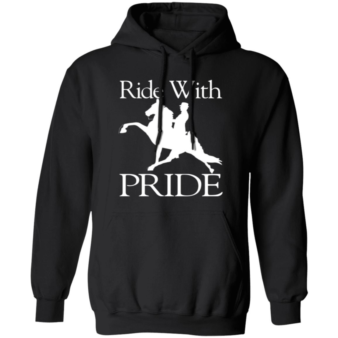 RIDEWITHPRIDEWHITE G185 Gildan Pullover Hoodie