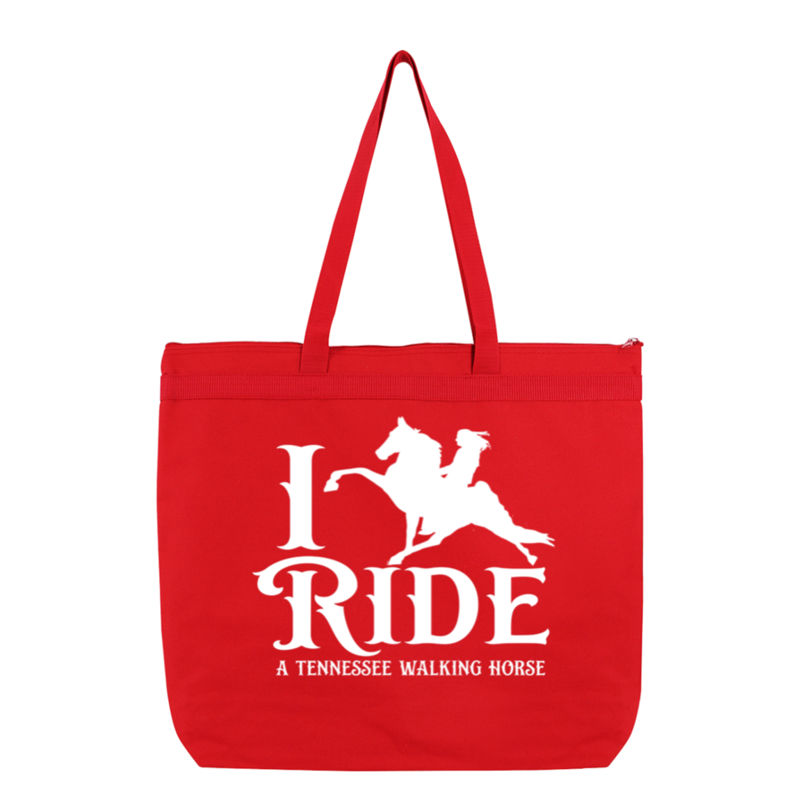 I RIDE A WALKING HORSE B (WHITE) 8802 Liberty Bags Melody Large Tote