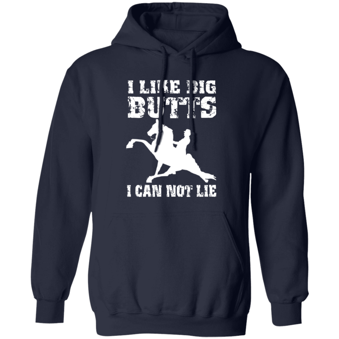 I LIKE BIG BUTTS (wht) G185 Gildan Pullover Hoodie