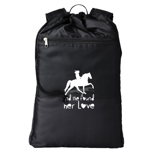 SHE FOUND HER LOVE (TWH pleasure) white art BE278 BAGedge Getaway Cinchback Backpack