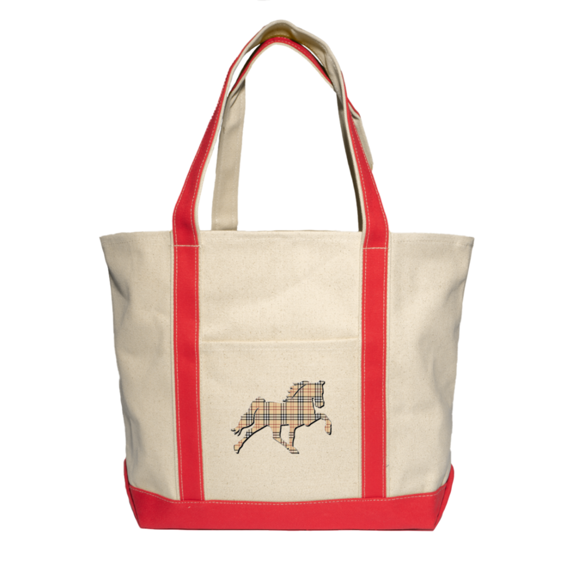 TENNESSEE WALKING HORSE DESIGN 3 JMD (BURBURY) 8872 Liberty Bags XL Cotton Canvas Boat Tote