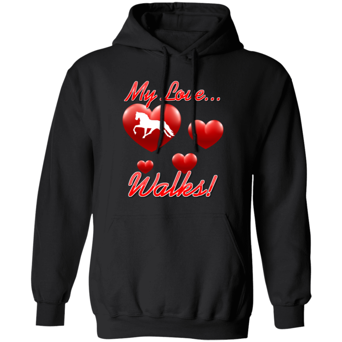 MY LOVE WALKS (Pleasure) G185 Gildan Pullover Hoodie