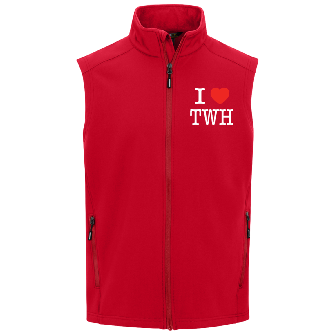 I LOVE TWH WHITE CE701 Core 365 Mens Cruise Two-Layer Fleece Bonded Soft Shell Vest