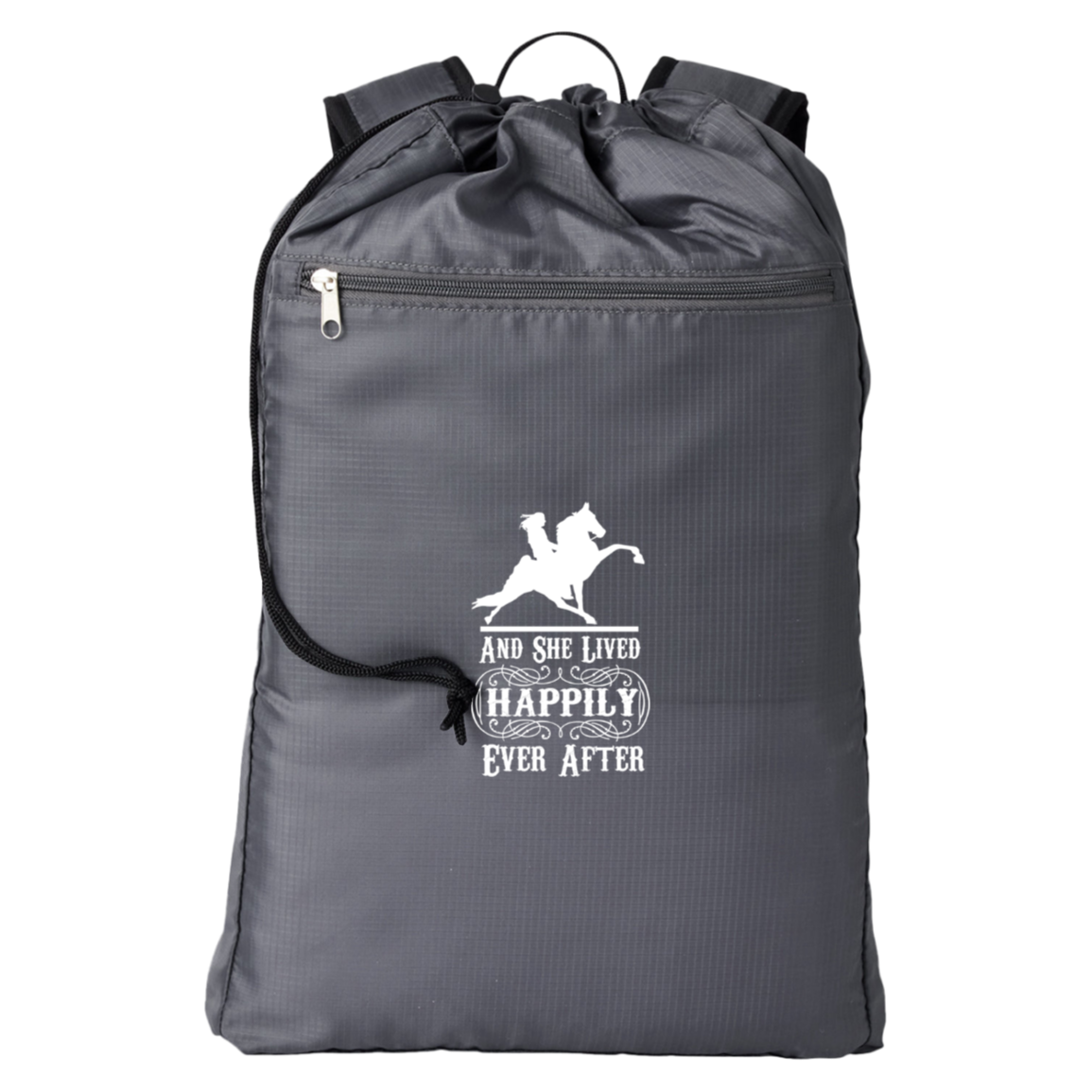 HAPPILY EVER AFTER (TWH Performance) wht BE278 BAGedge Getaway Cinchback Backpack