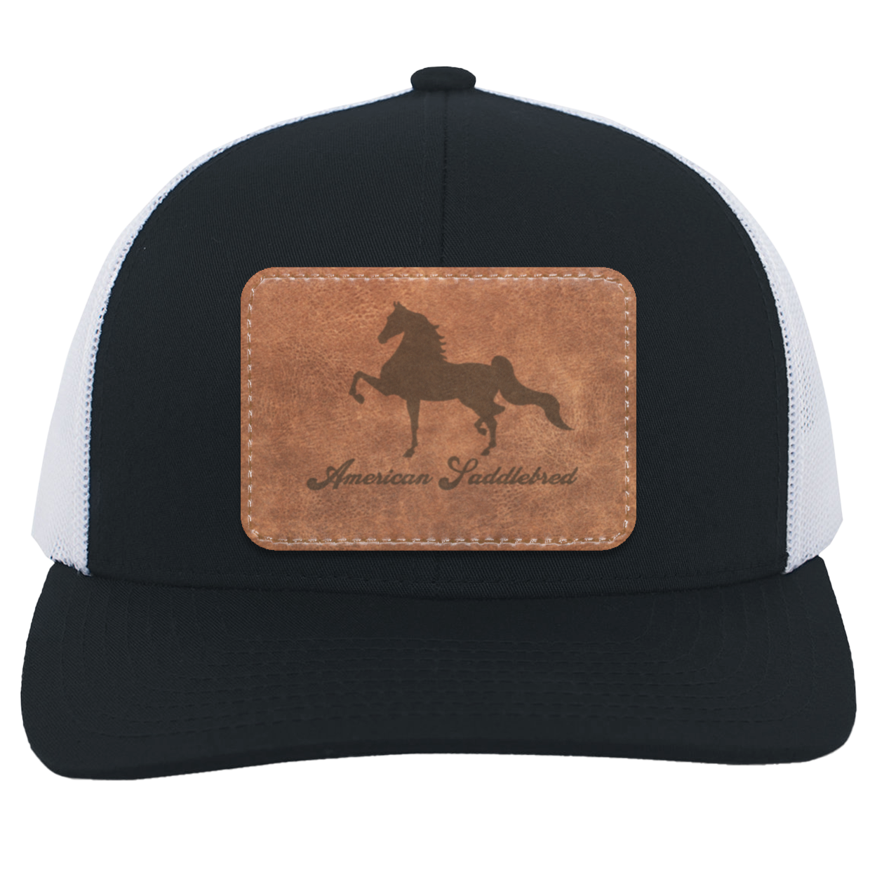 AMERICAN SADDLEBRED ON LEATHER 104C Trucker Snap Back