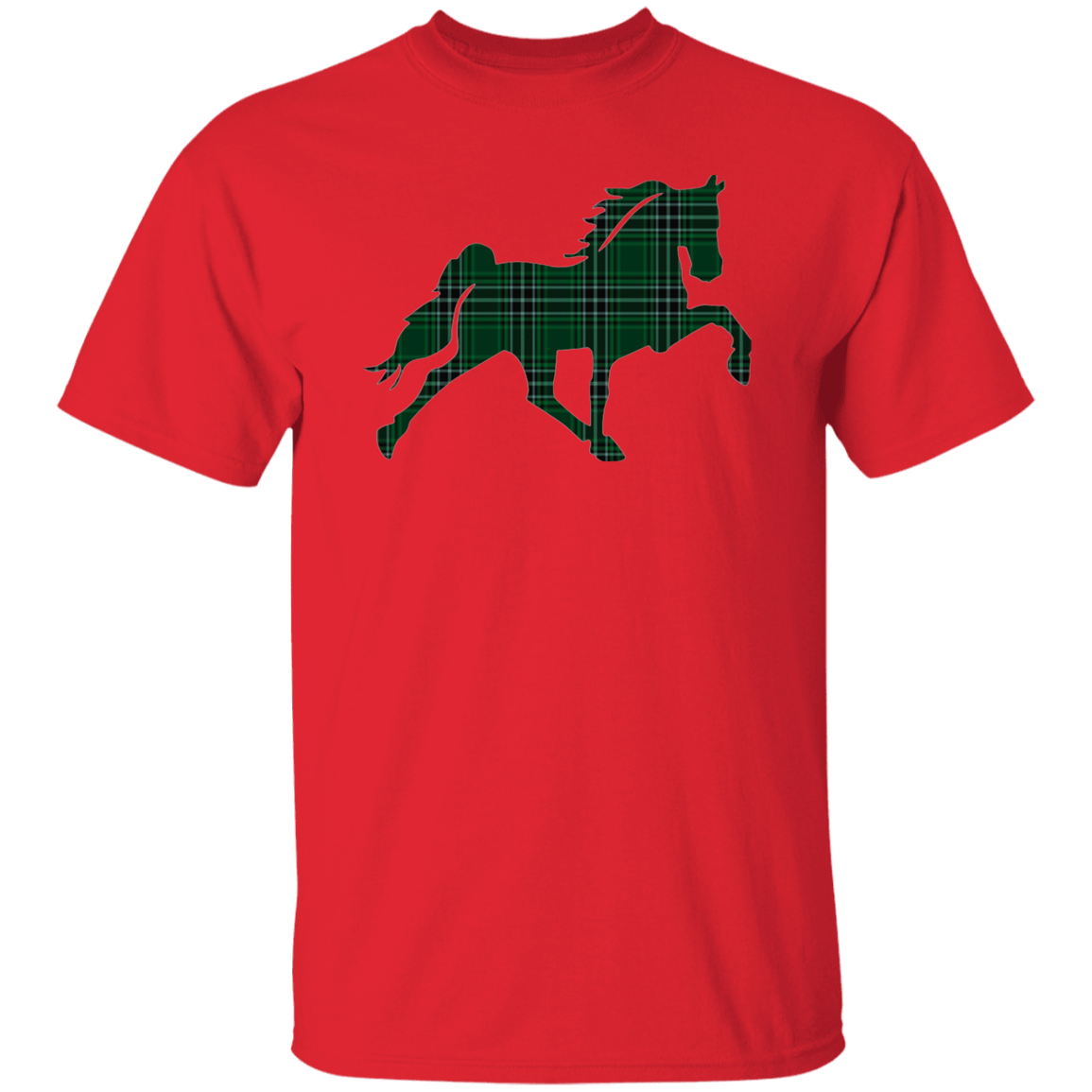 TENNESSEE WALKING HORSE DESIGN 3 JMD (GREEN PLAID) G500 5.3 oz. T-Shirt