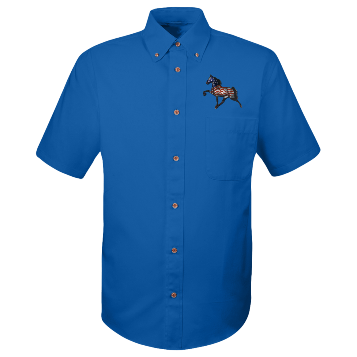 Tennessee Walking Horse Performance All American M500S Harriton Mens Easy Blend Short Sleeve Twill Shirt