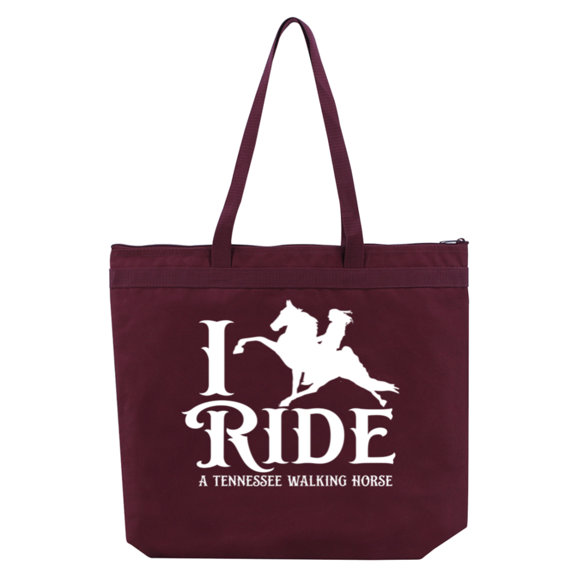 I RIDE A WALKING HORSE B (WHITE) 8802 Liberty Bags Melody Large Tote