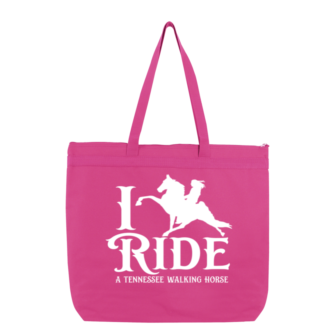 I RIDE A WALKING HORSE B (WHITE) 8802 Liberty Bags Melody Large Tote