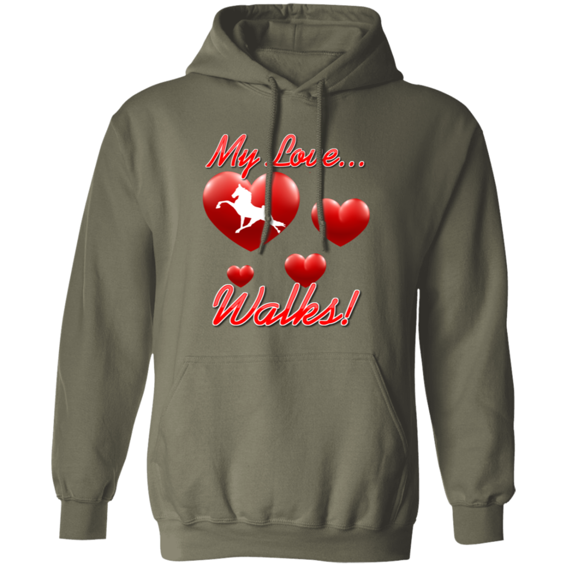 MY LOVE WALKS (Performance) G185 Gildan Pullover Hoodie