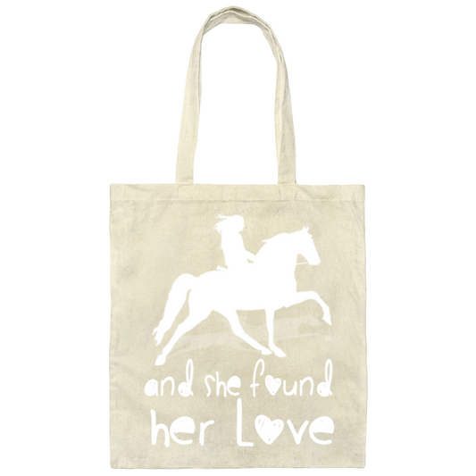 SHE FOUND HER LOVE (TWH pleasure) white art BE007 Canvas Tote Bag