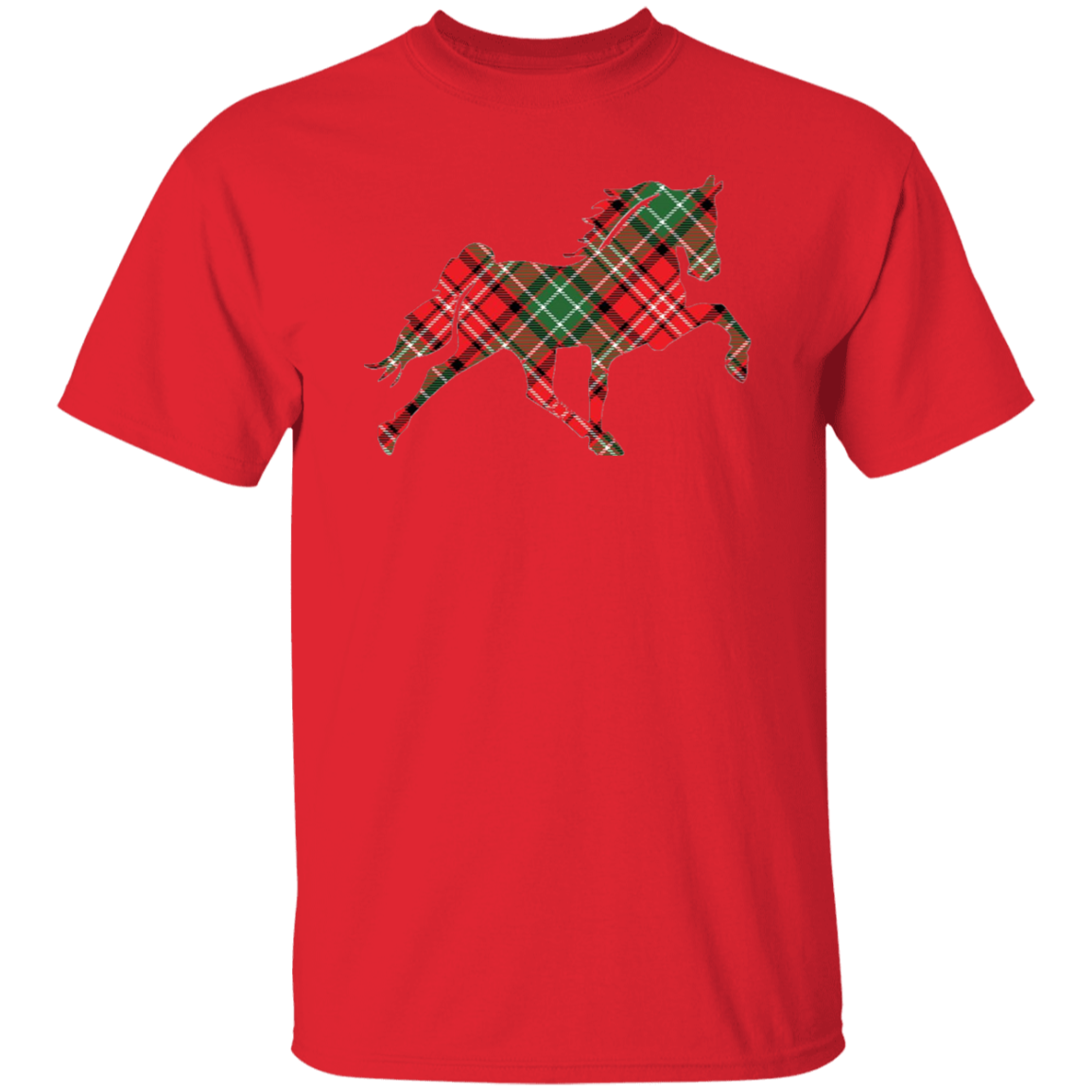 TENNESSEE WALKING HORSE DESIGN 3 JMD (RED PLAID) G500 5.3 oz. T-Shirt