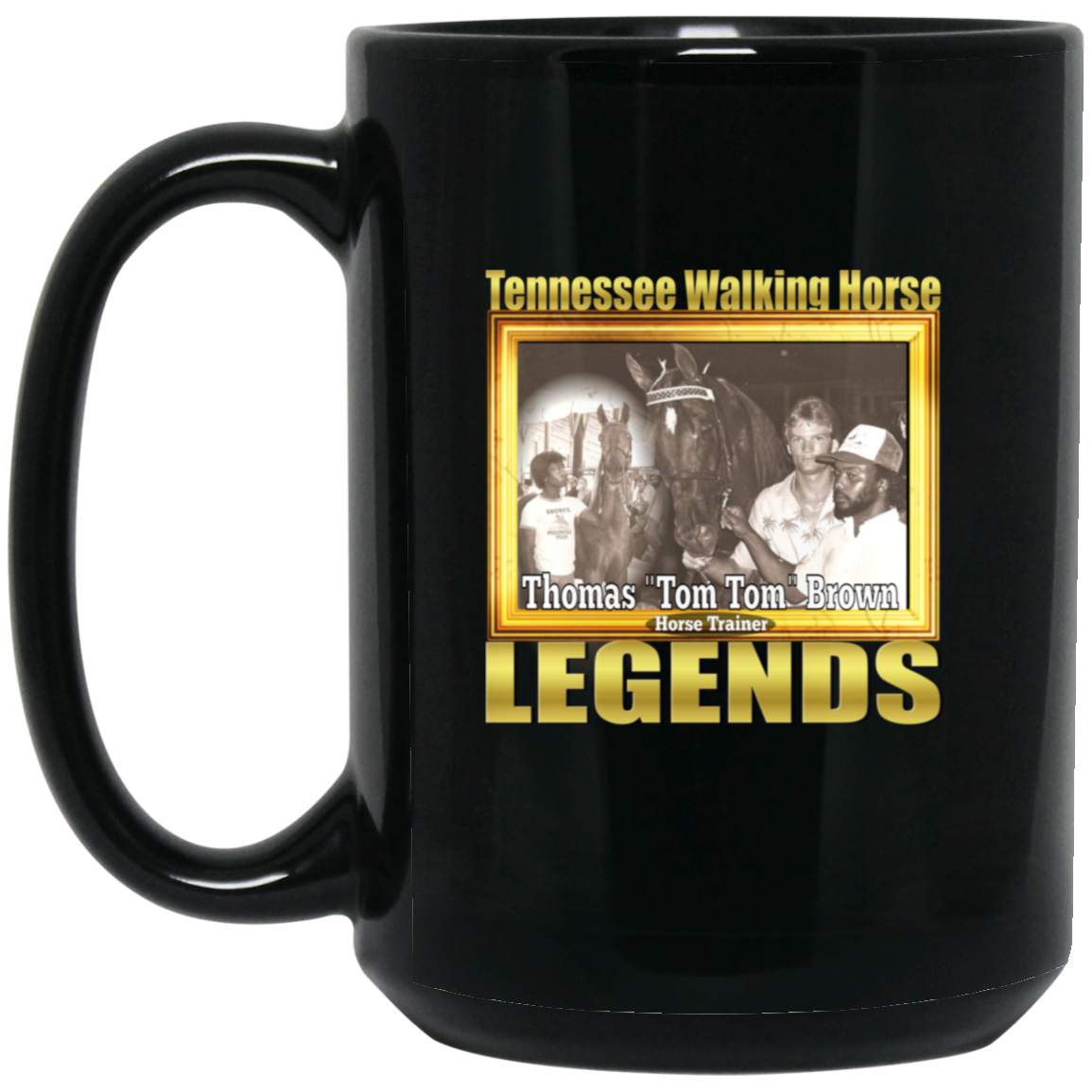 THOMAS BROWN (Legends Series) BM15OZ 15oz Black Mug