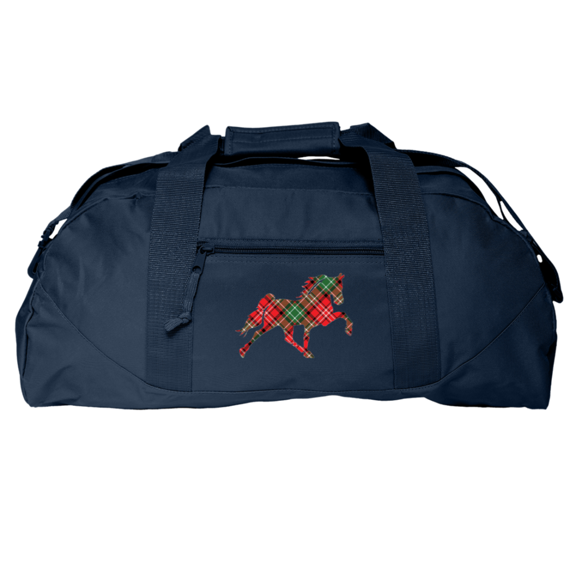 TENNESSEE WALKING HORSE DESIGN 3 JMD (RED PLAID) 8806 Liberty Bags Game Day Large Square Duffel