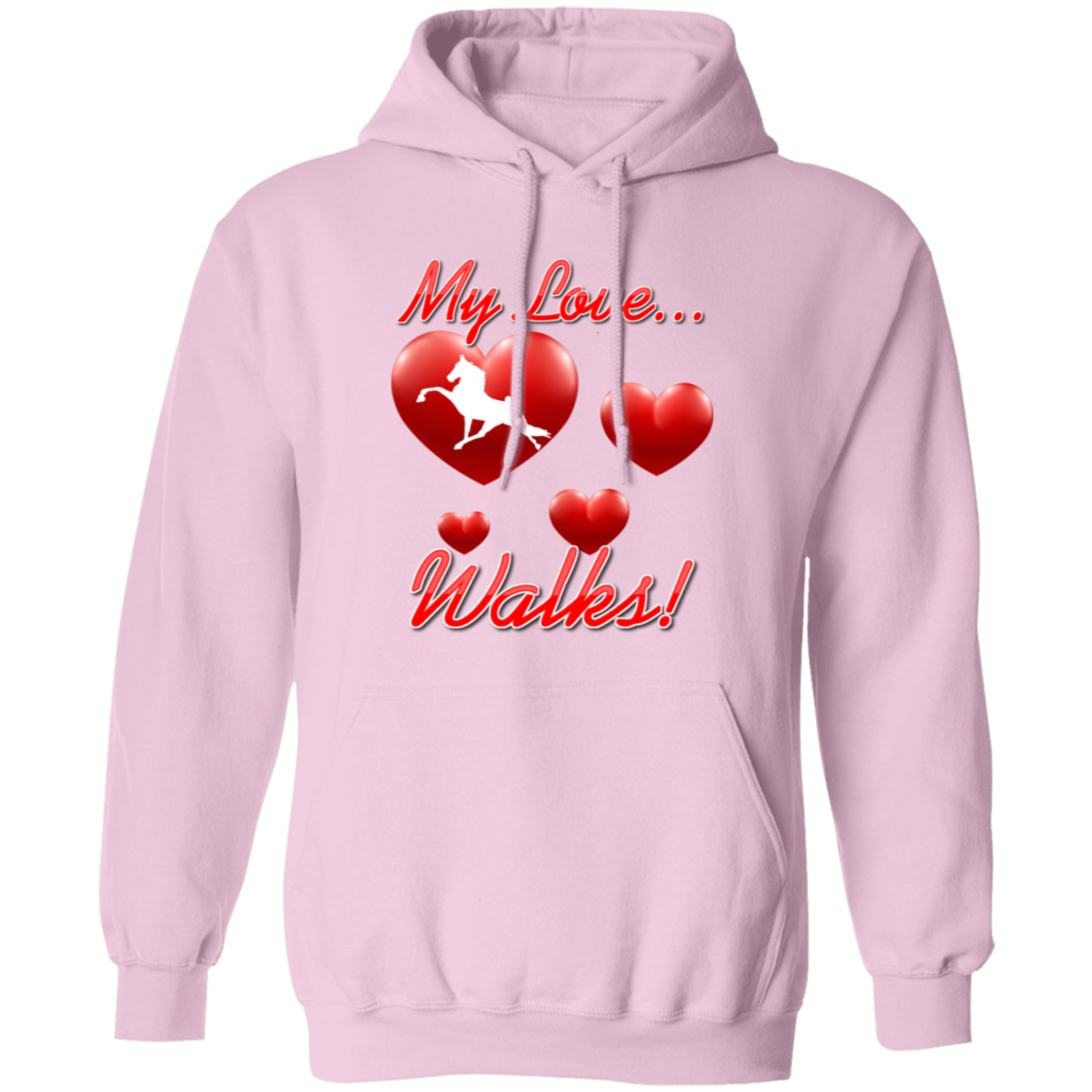 MY LOVE WALKS (Performance) G185 Gildan Pullover Hoodie