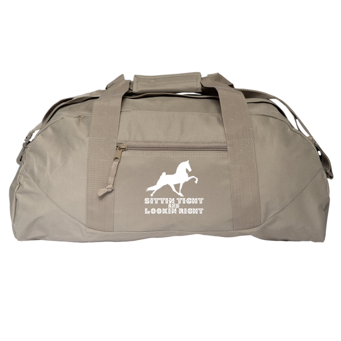 SITTIN TIGHT LOOKIN RIGHT TWH PERFORMANCE(WHITE) 8806 Liberty Bags Game Day Large Square Duffel