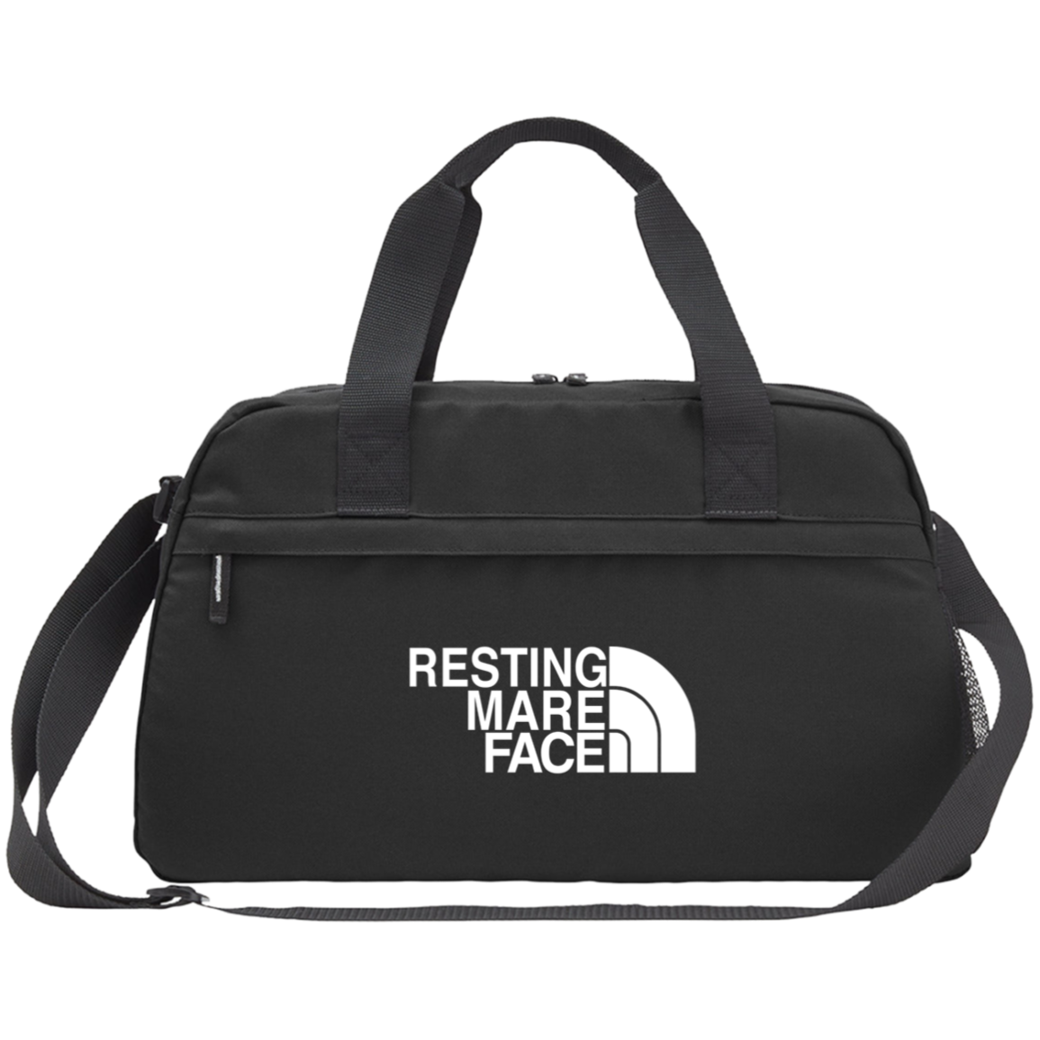 RESTING MARE FACE (white) CE057 Core 365 Medium Duffel Bag